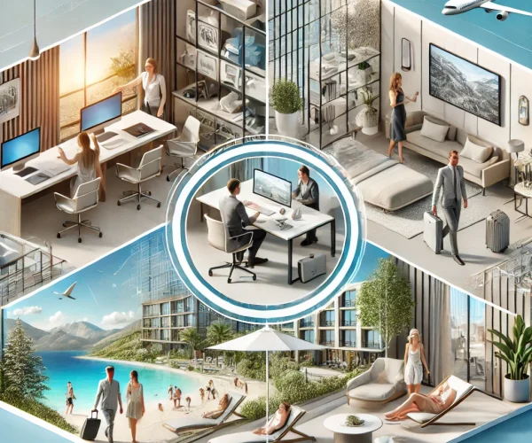 DALL·E 2024-12-12 15.16.21 - A modern and professional visual concept for 'Drashti Enterprise'. The image should include elements representing three core services_ 1) A sleek, mod